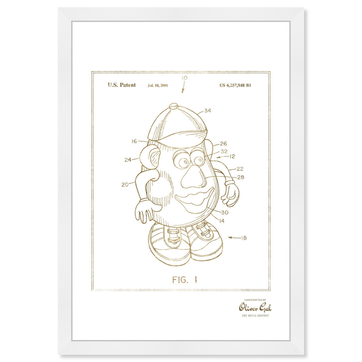 Mr Potato 2001 Gold