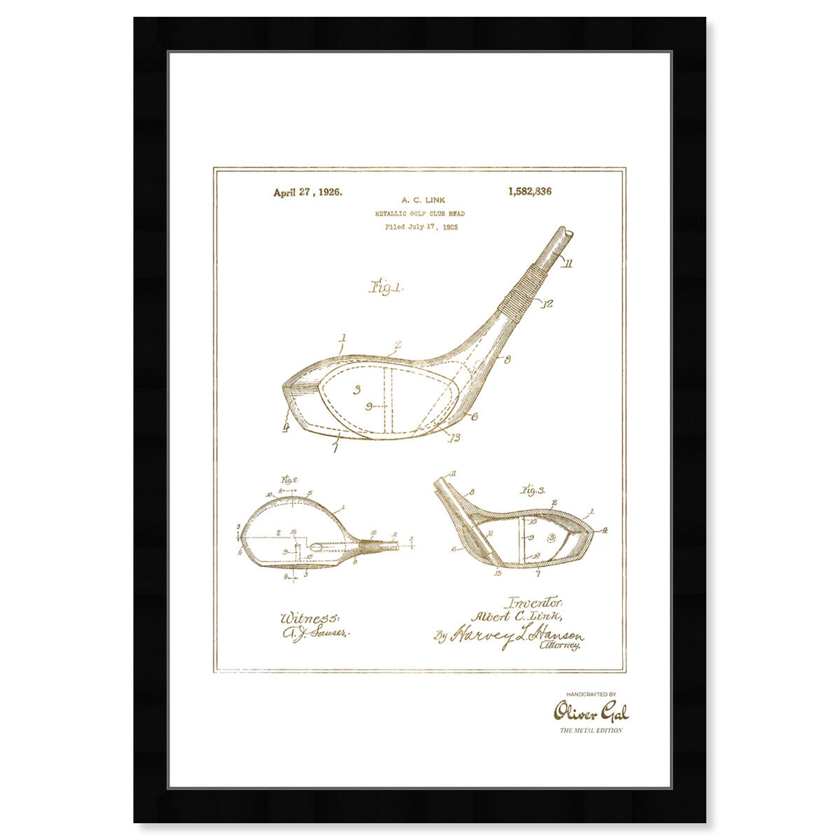 Metallic Golf Club Head 1926 I Gold Main image