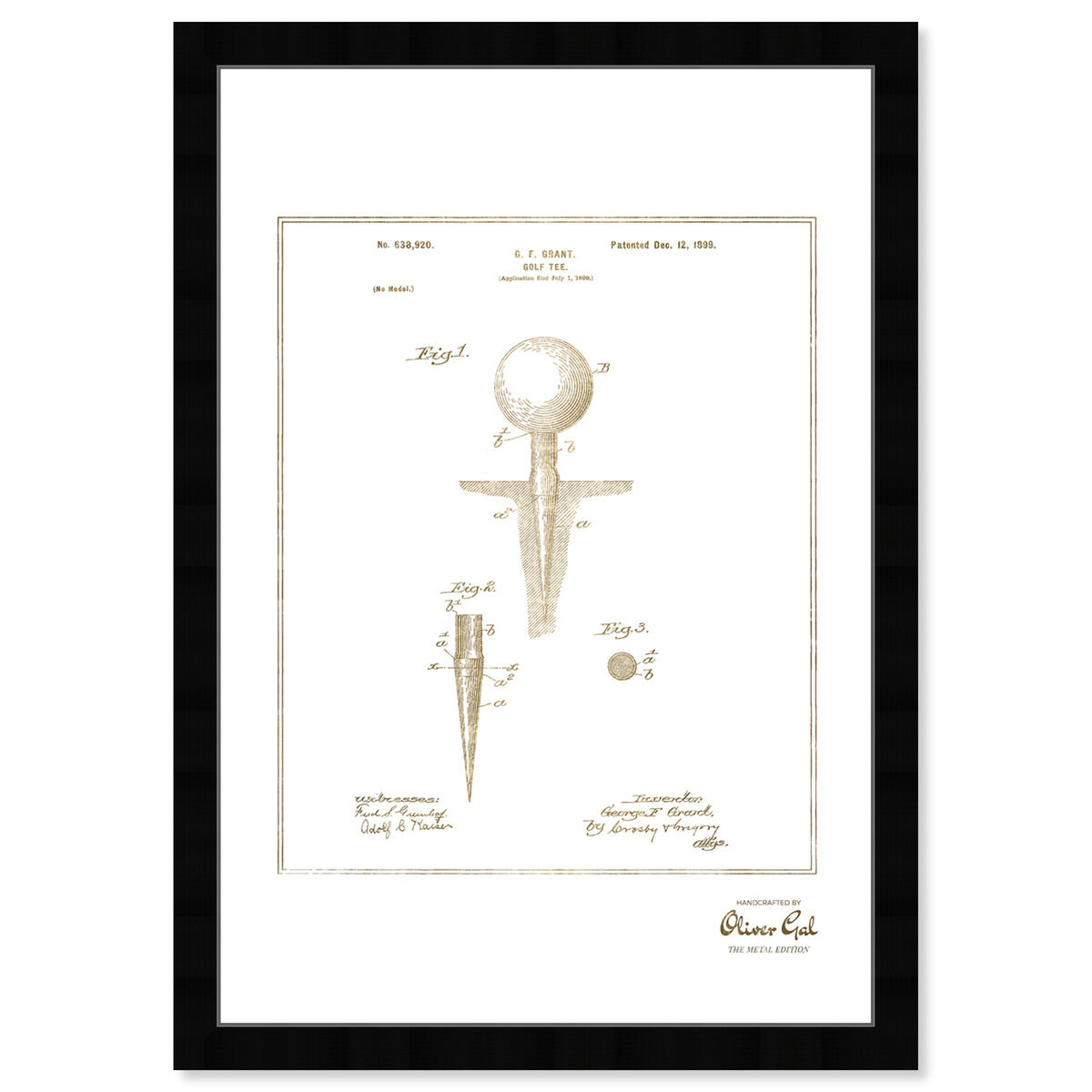 Golf Tee 1988 Gold