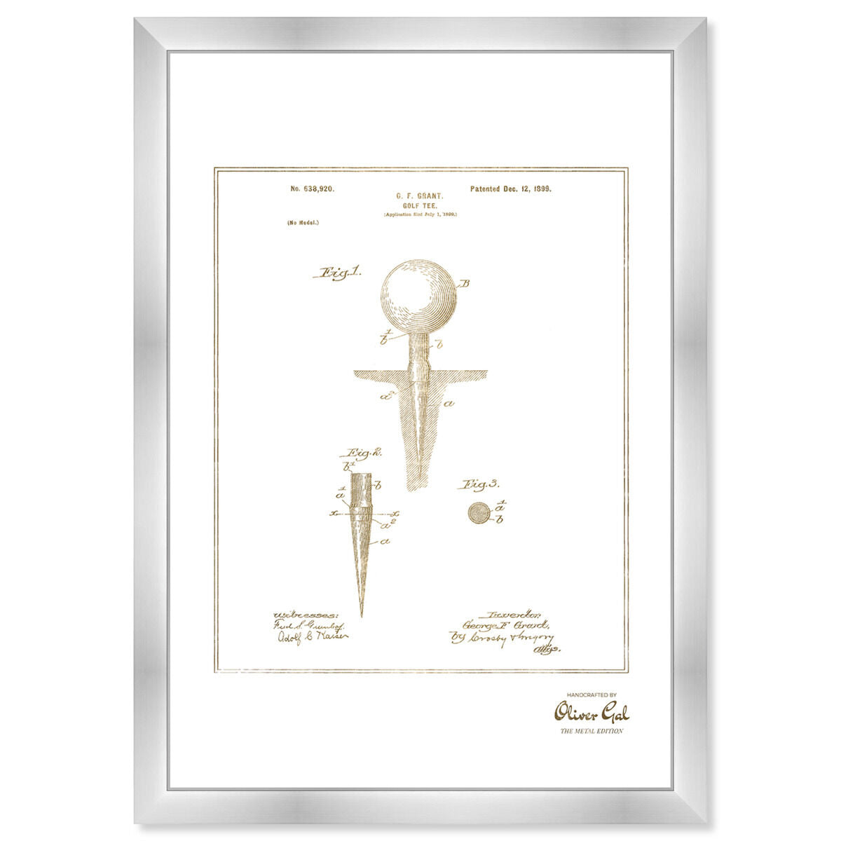 Golf Tee 1988 Gold