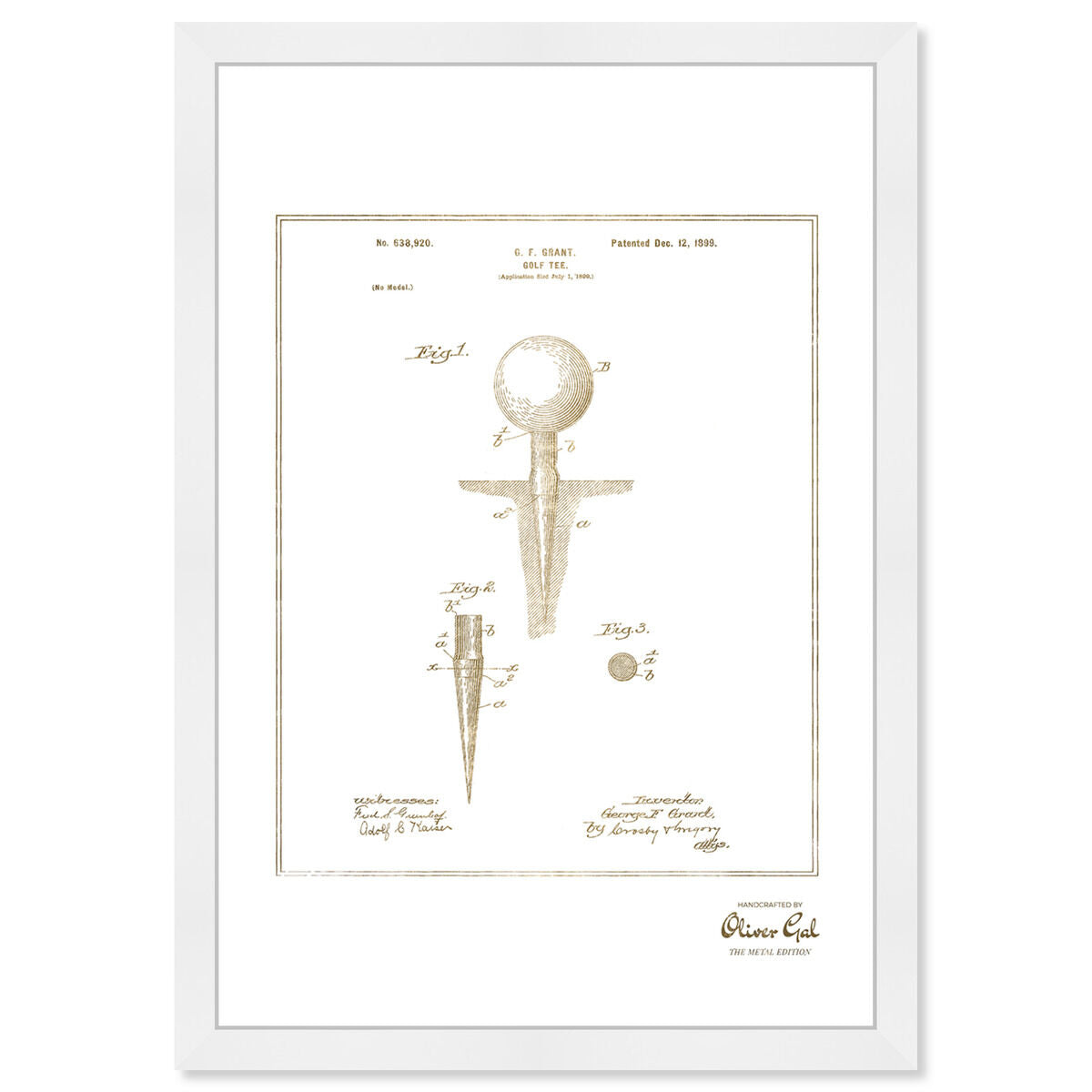 Golf Tee 1988 Gold