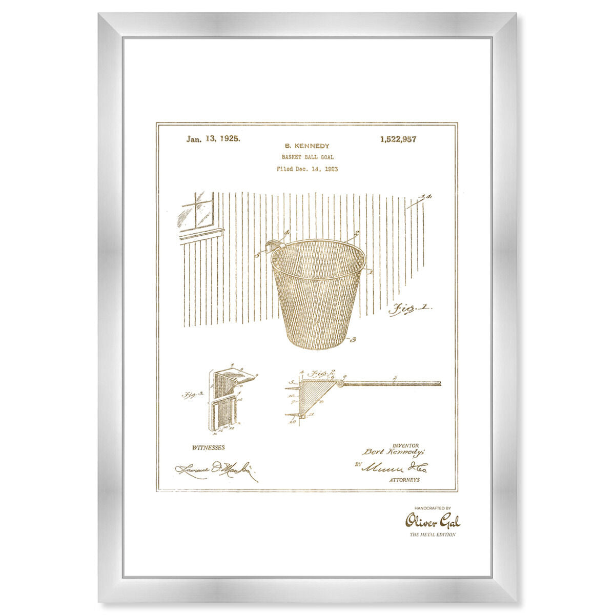Basketball Hoop 1925 Gold