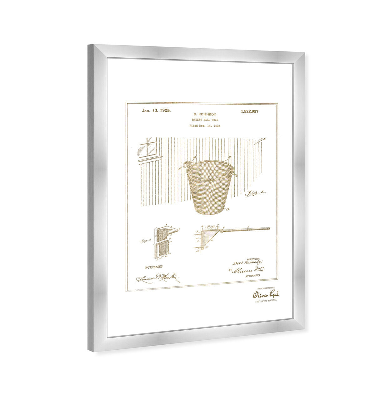 Basketball Hoop 1925 Gold