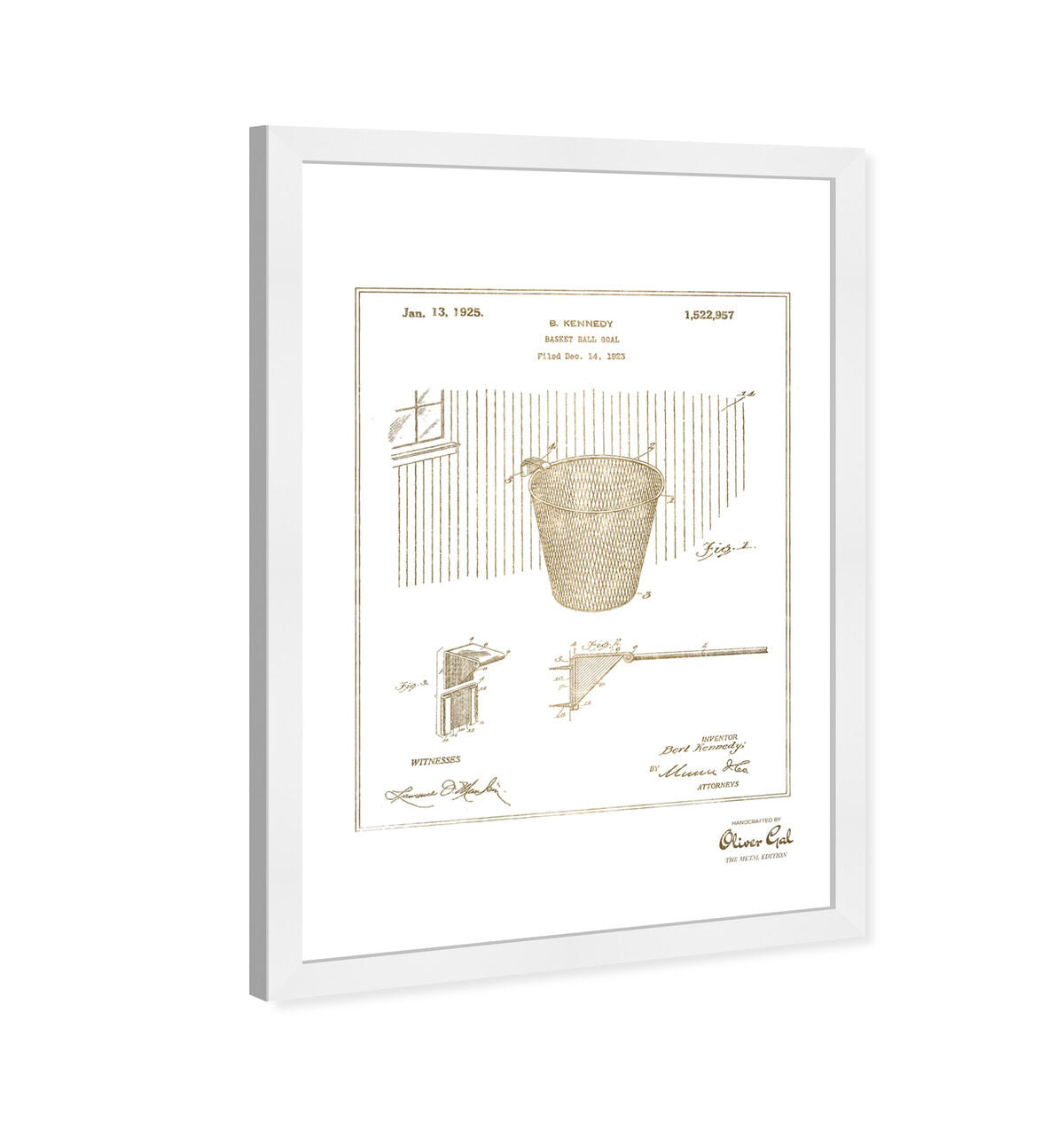 Basketball Hoop 1925 Gold