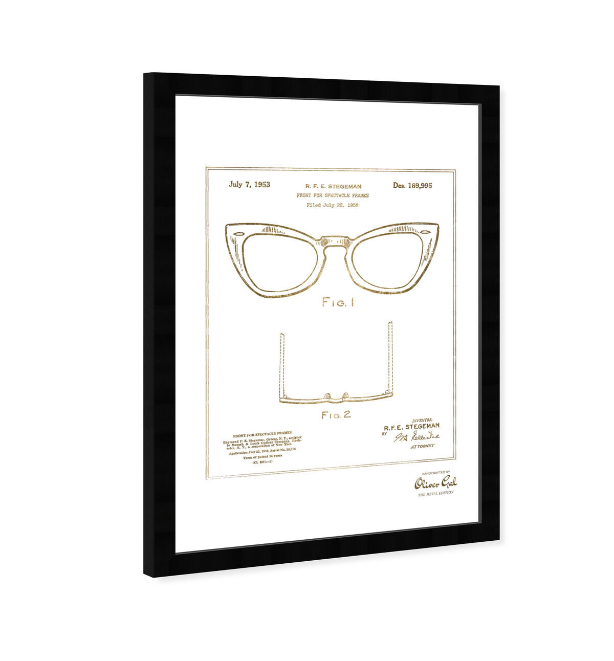 Ray-Ban Wayfarer SPECTACLE FRAMES 1953 Gold