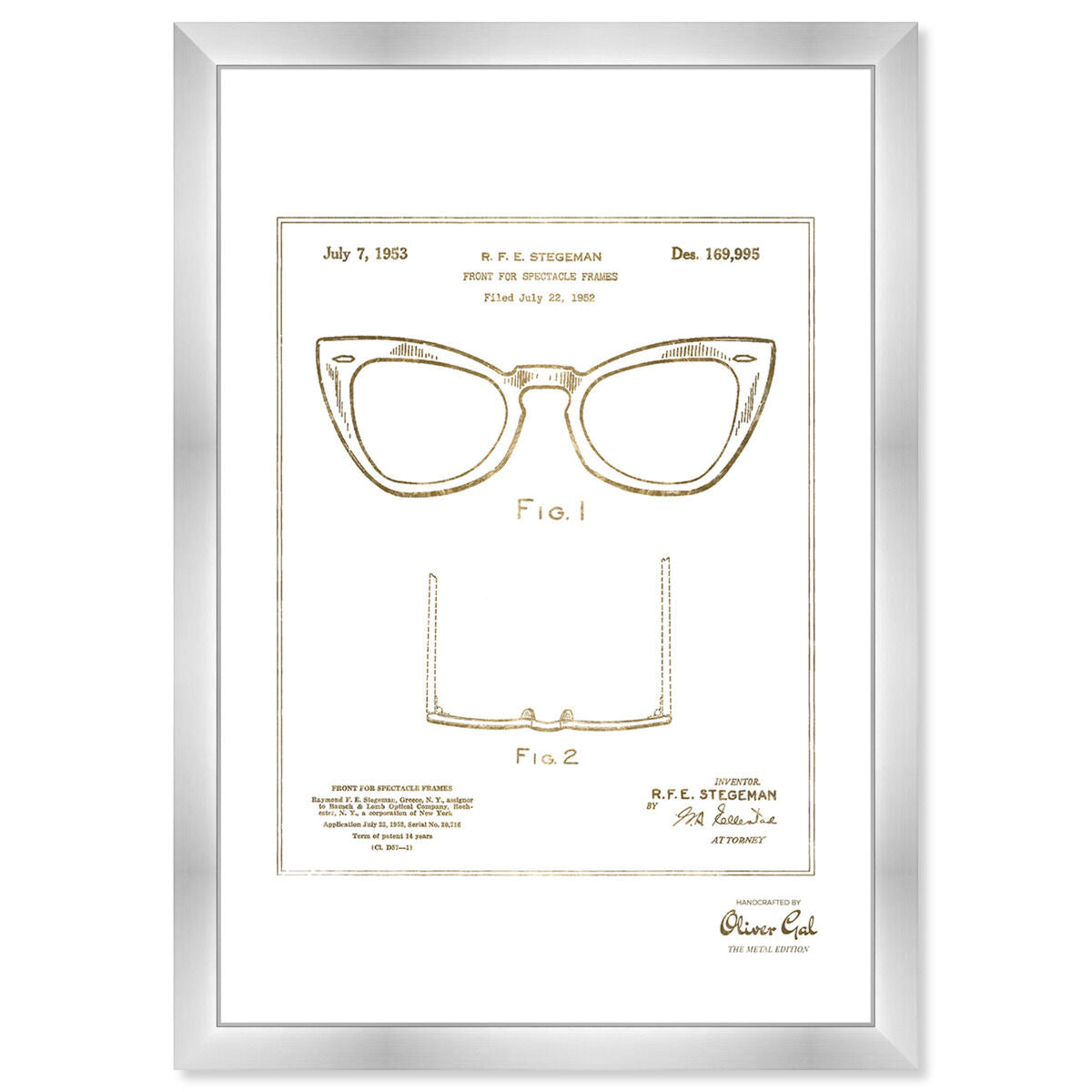 Ray-Ban Wayfarer SPECTACLE FRAMES 1953 Gold