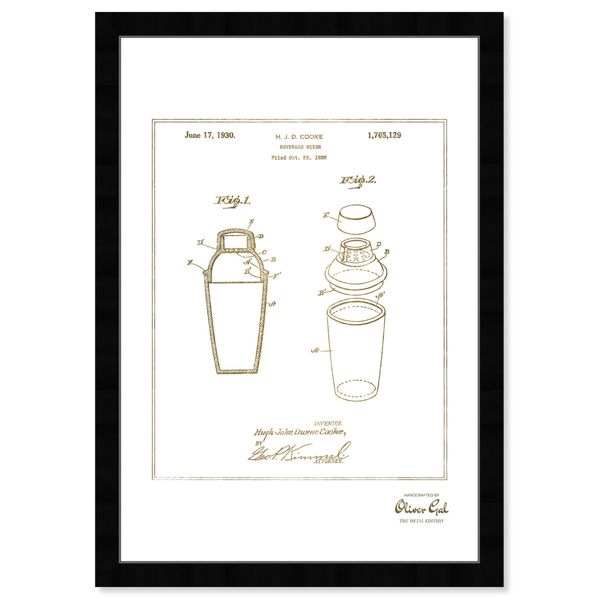 Cocktail mixer 1930 II Gold Main image