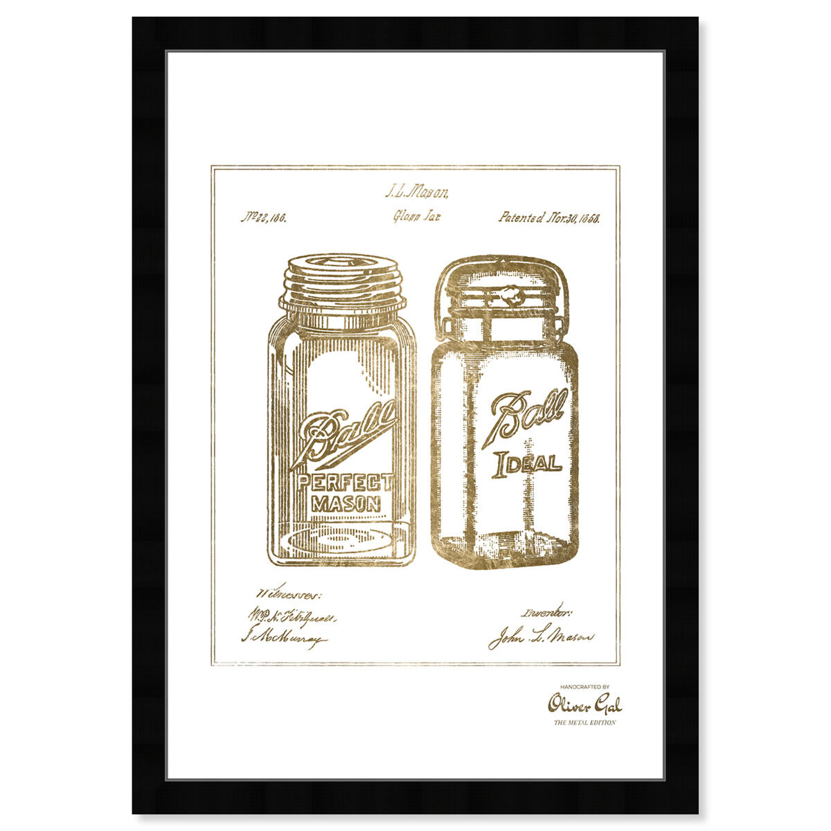 Mason Jar - Adapted 1853 - Noir Gold Main image
