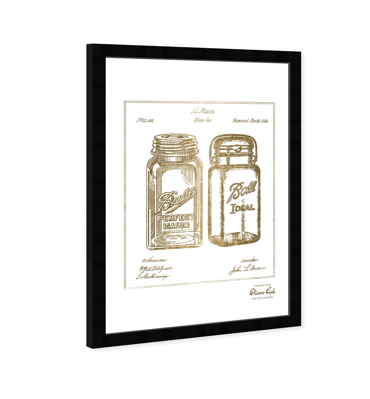 Mason Jar - Adapted 1853 - Noir Gold