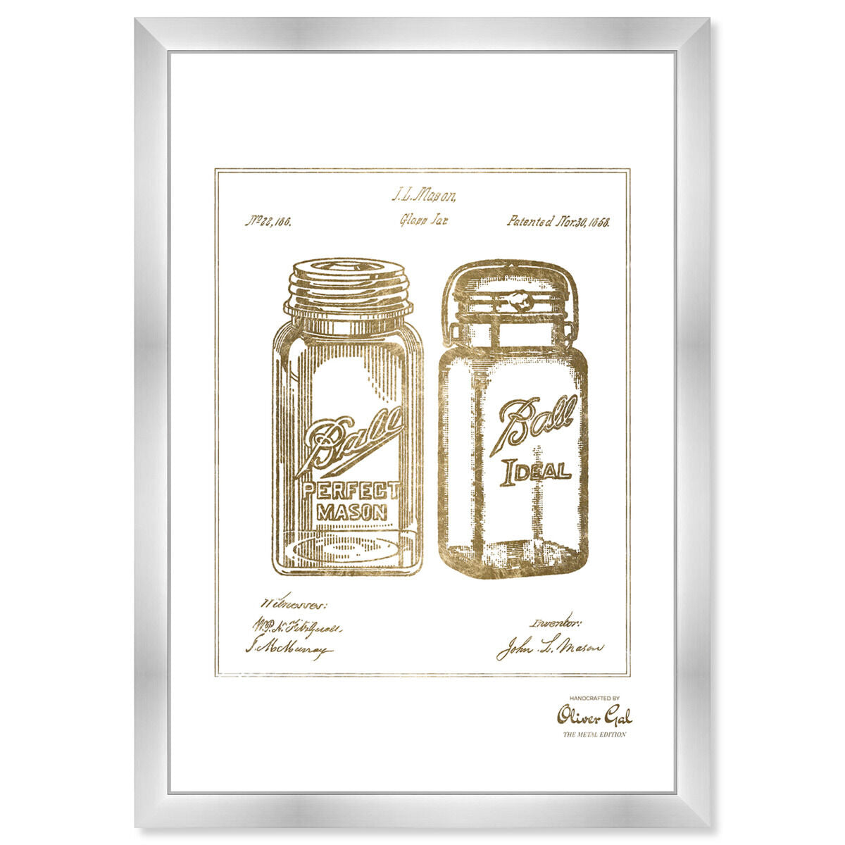 Mason Jar - Adapted 1853 - Noir Gold