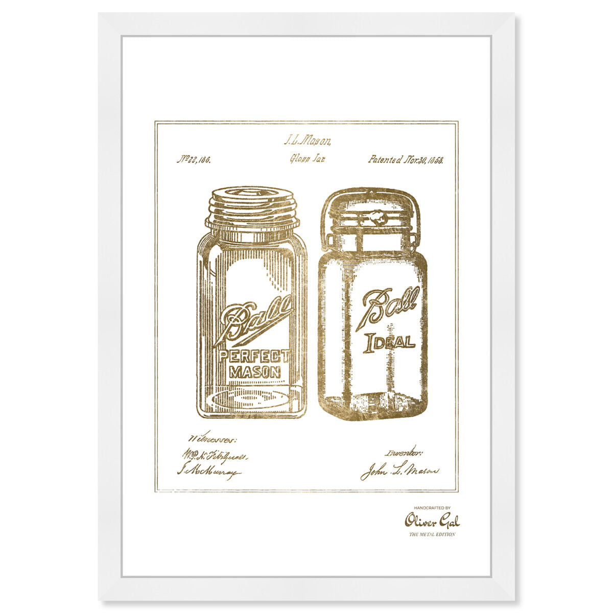 Mason Jar - Adapted 1853 - Noir Gold