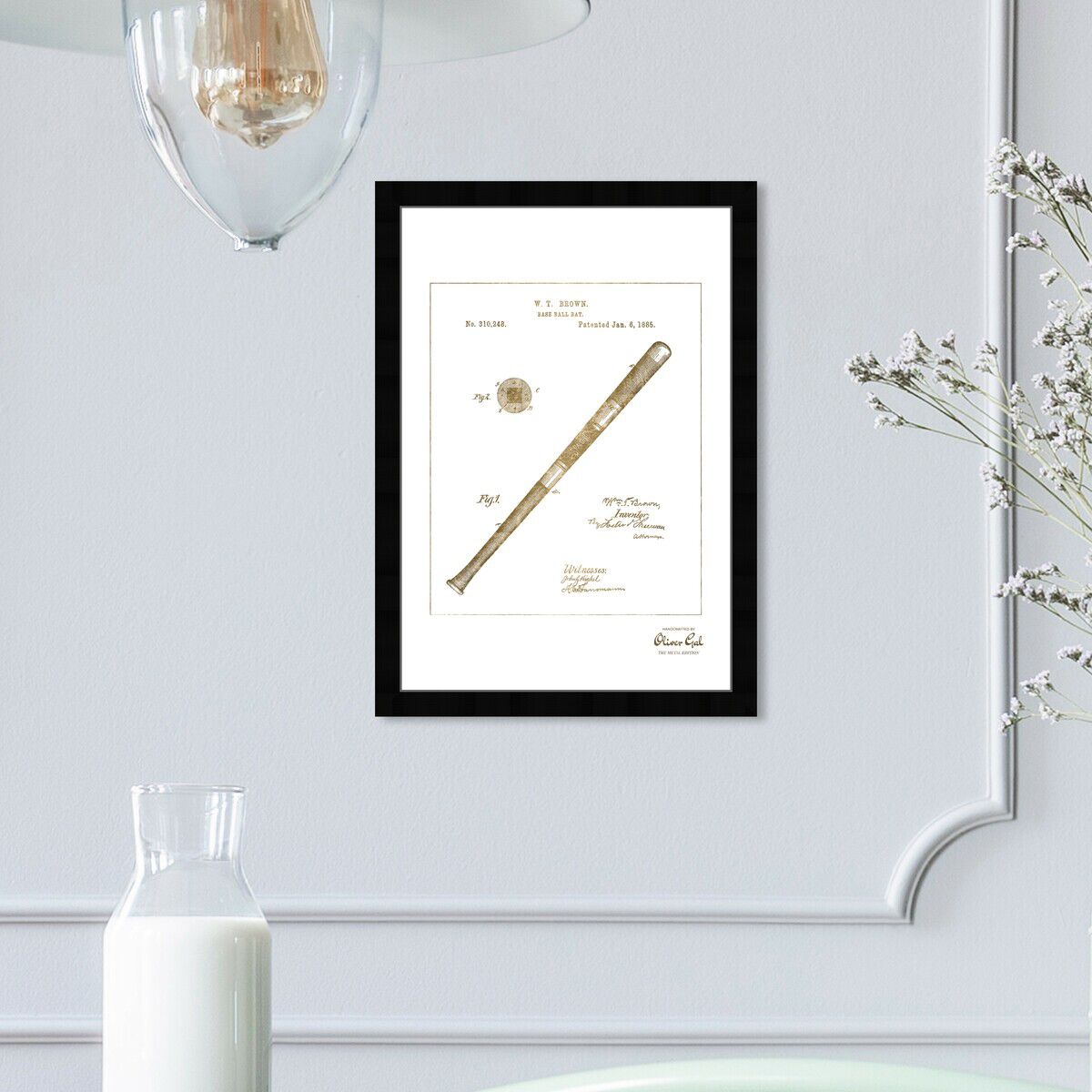 Baseball Bat1885 Gold - light blue