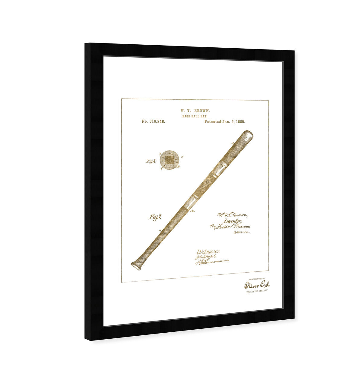 Baseball Bat1885 Gold - light blue