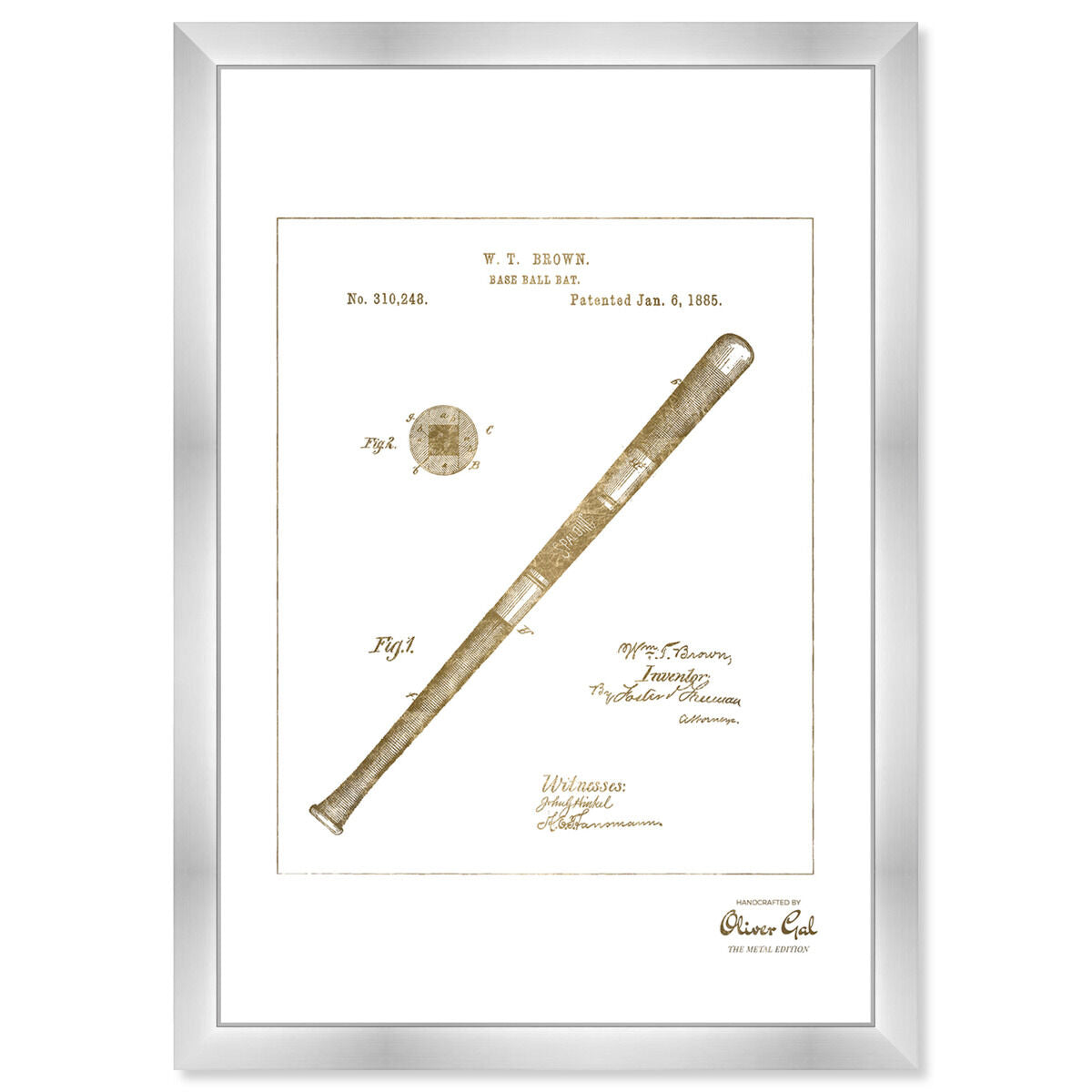 Baseball Bat1885 Gold - light blue