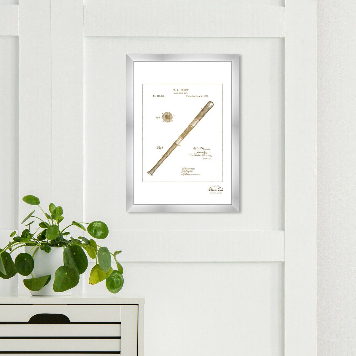 Baseball Bat1885 Gold - light blue