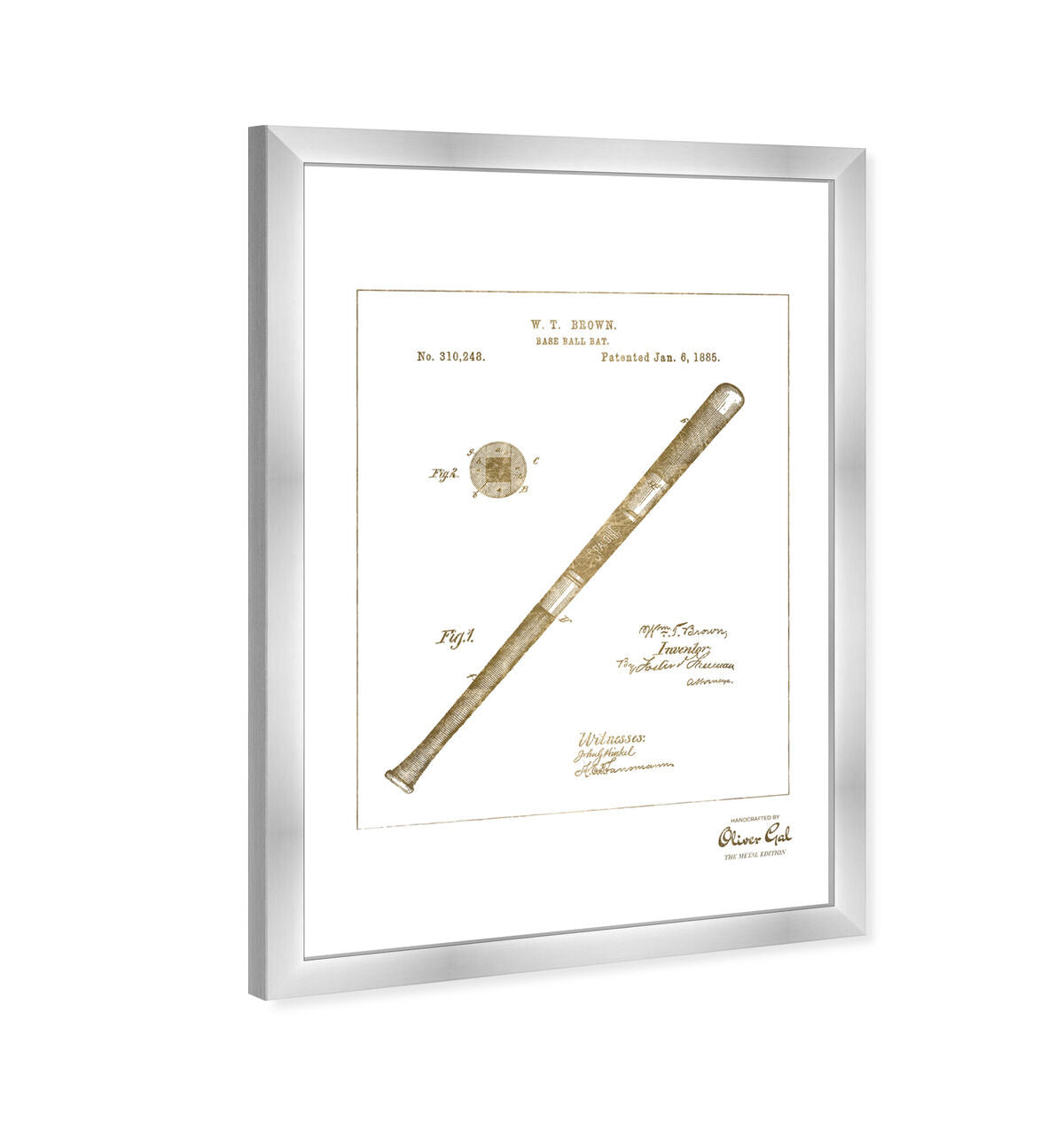 Baseball Bat1885 Gold - light blue