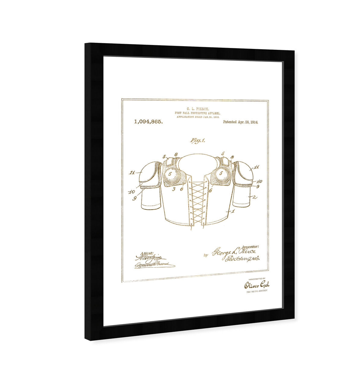 Foot-ball protective apparel 1914 II Gold