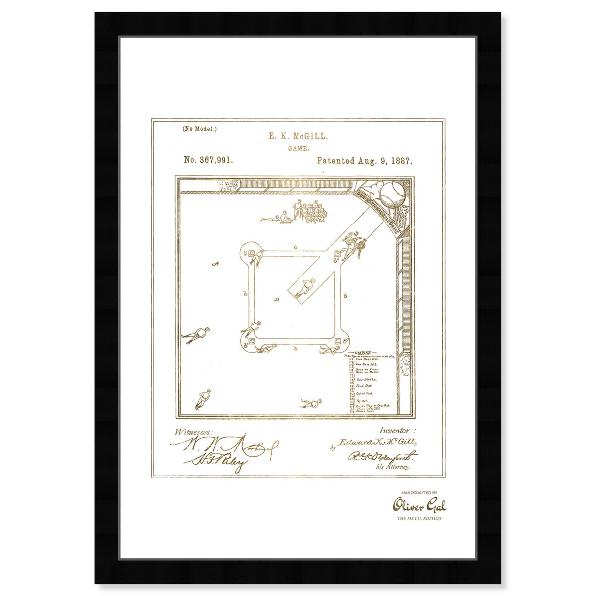 Baseball Game 1887 Gold Main image