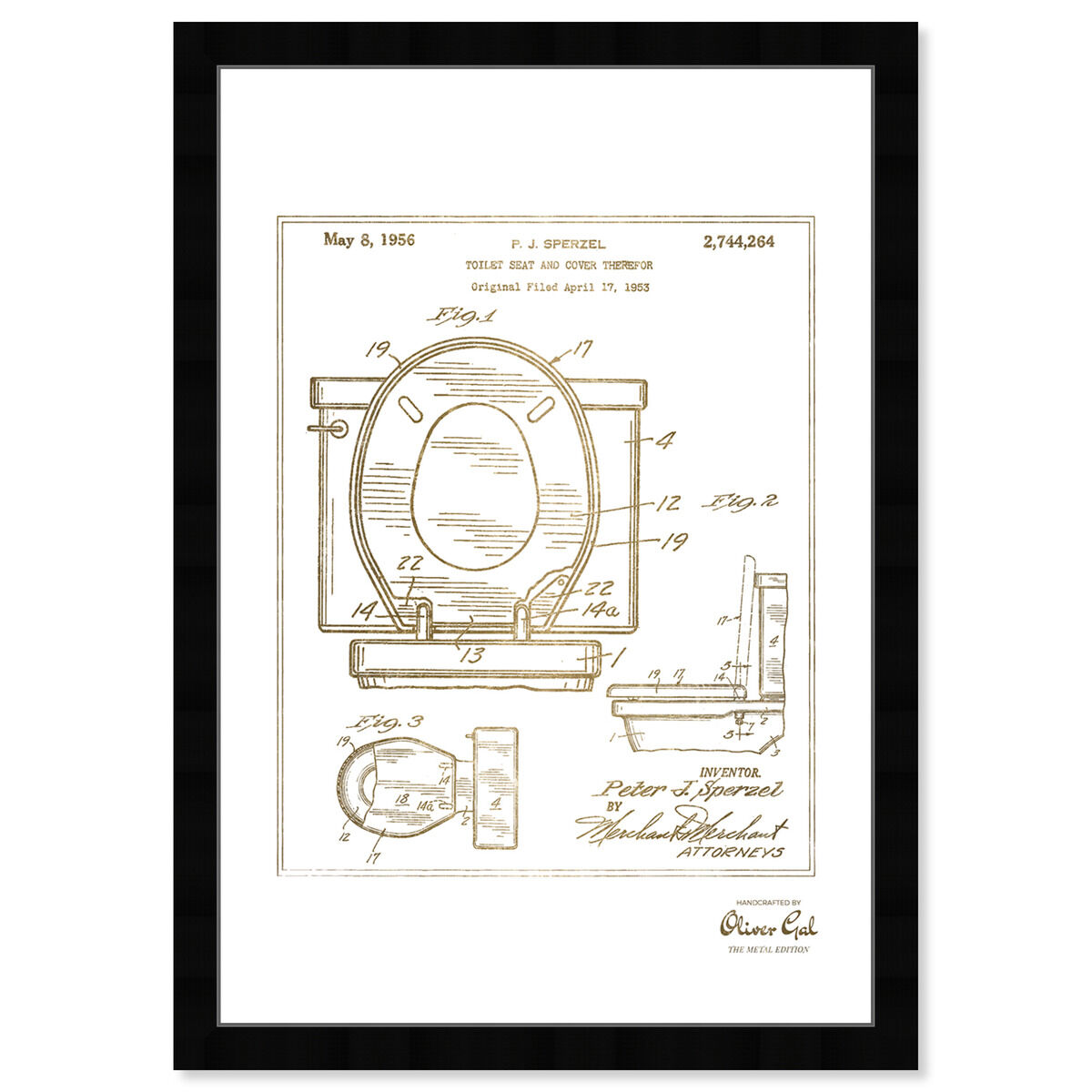 Toilet Seat 1956 II Gold Main image