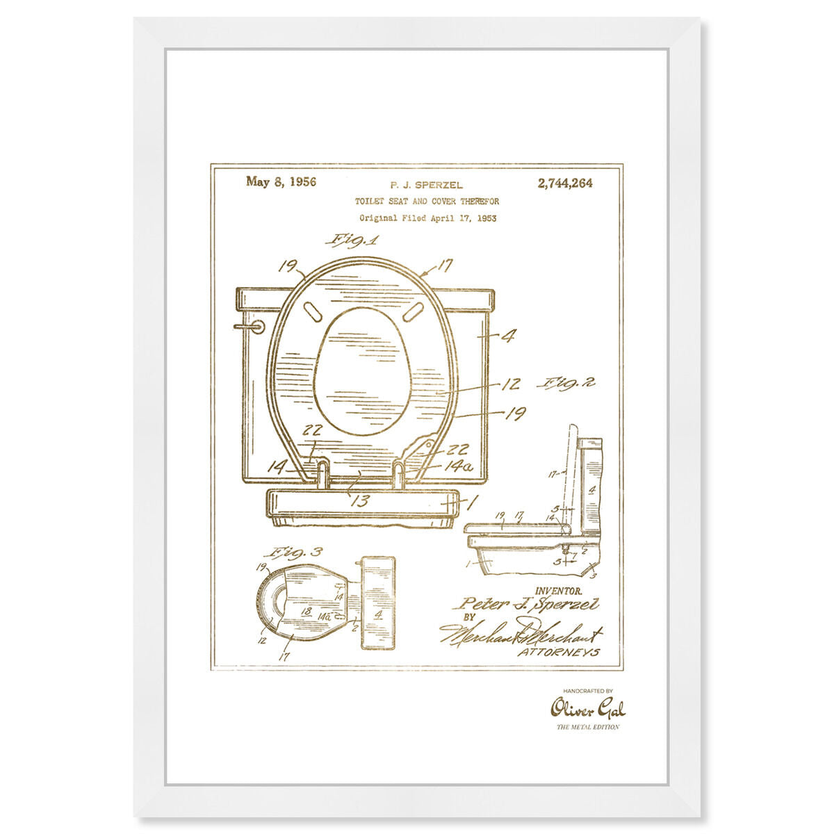 Toilet Seat 1956 II Gold
