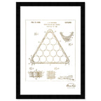 Pocket Billiard Ball Triangle 1942 Gold