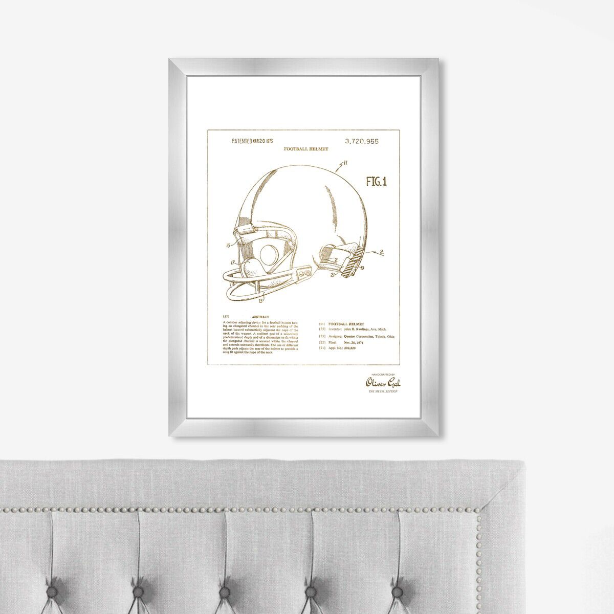 Football Helmet 1973 Gold