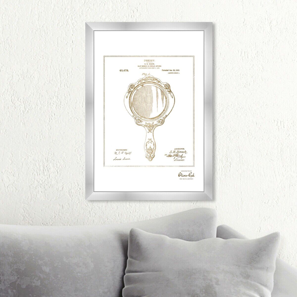 Hand Mirror 1910 II Gold