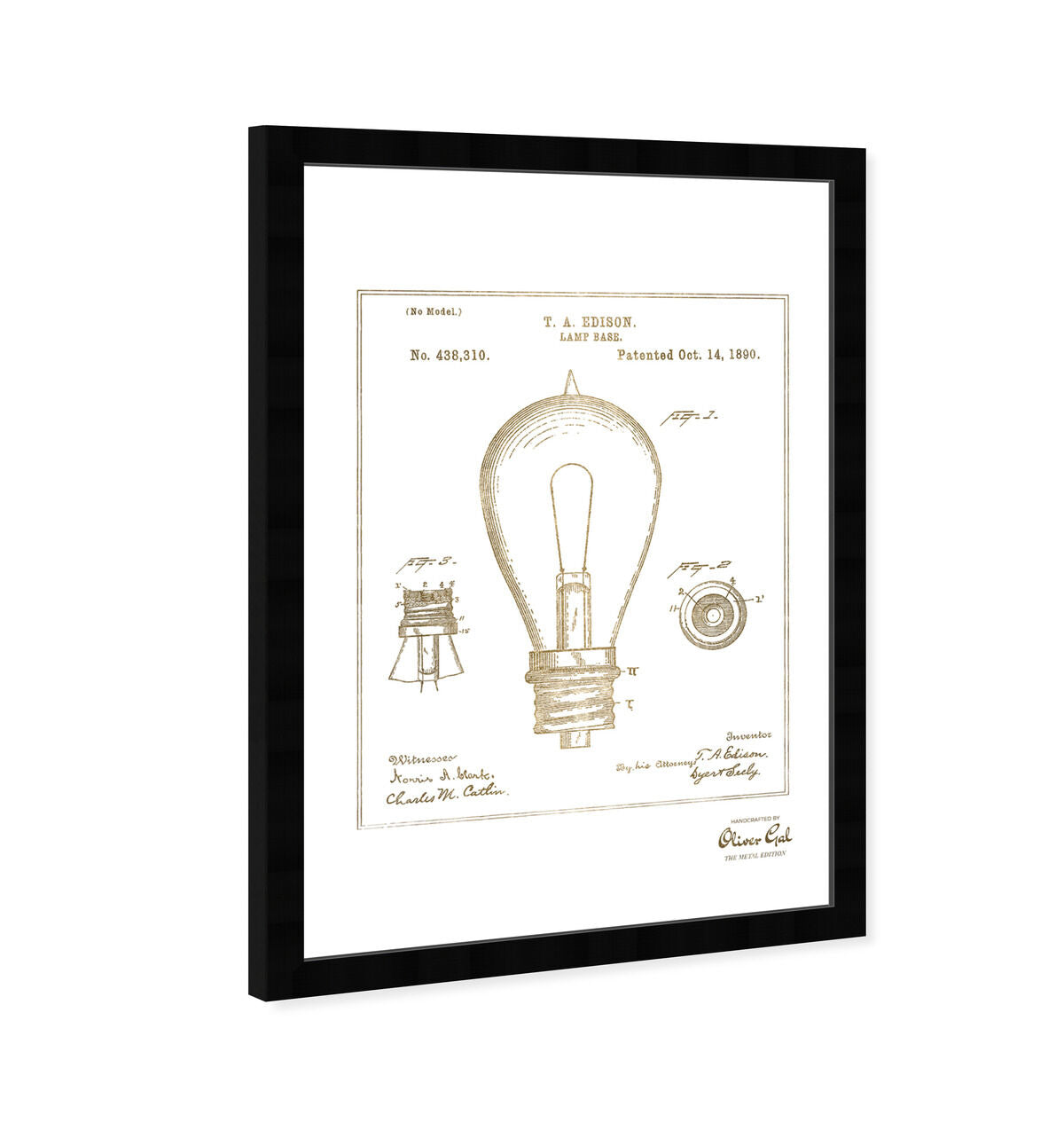 Edison Lamp Base 1890 II Gold