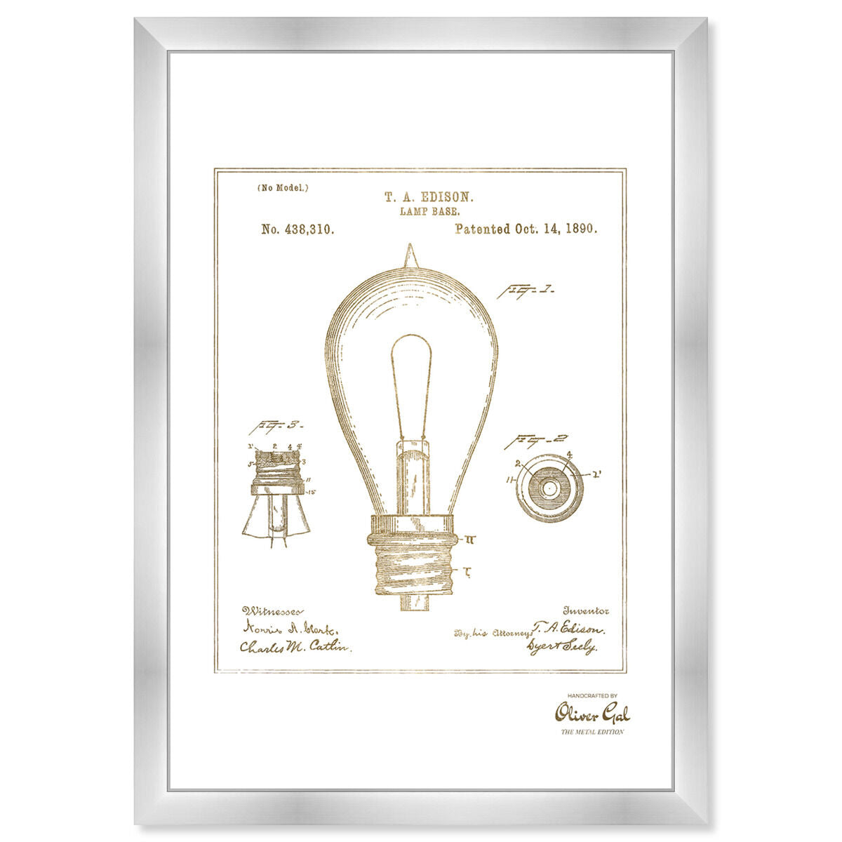 Edison Lamp Base 1890 II Gold