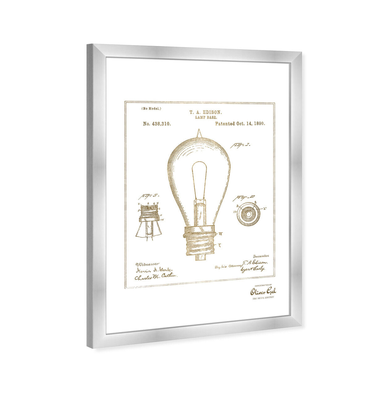 Edison Lamp Base 1890 II Gold
