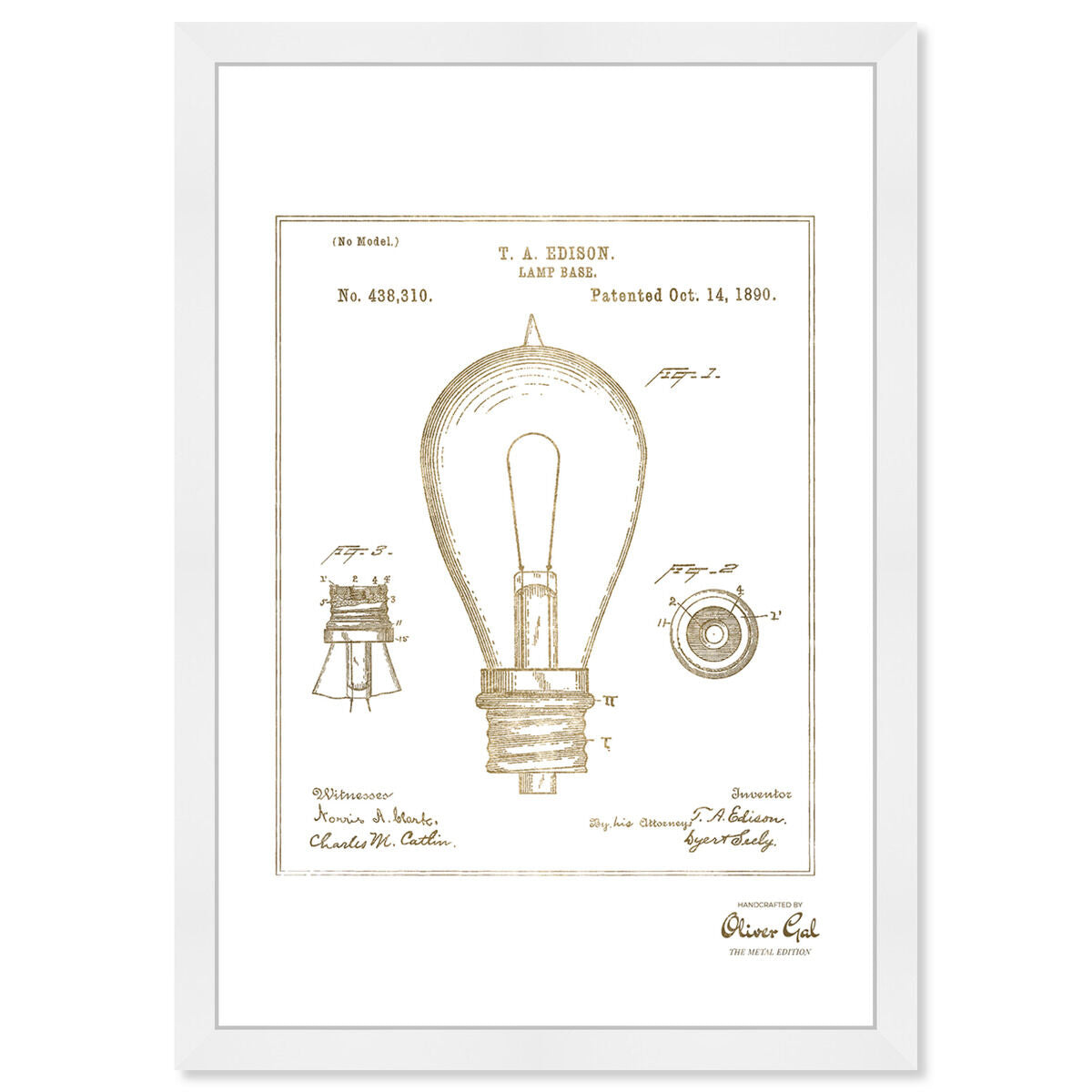 Edison Lamp Base 1890 II Gold