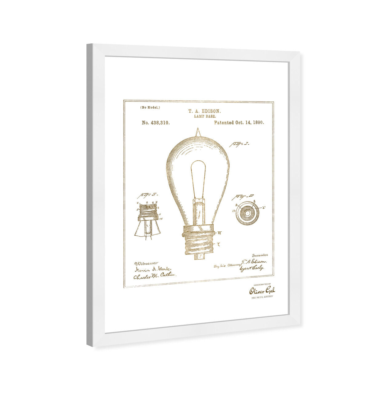 Edison Lamp Base 1890 II Gold