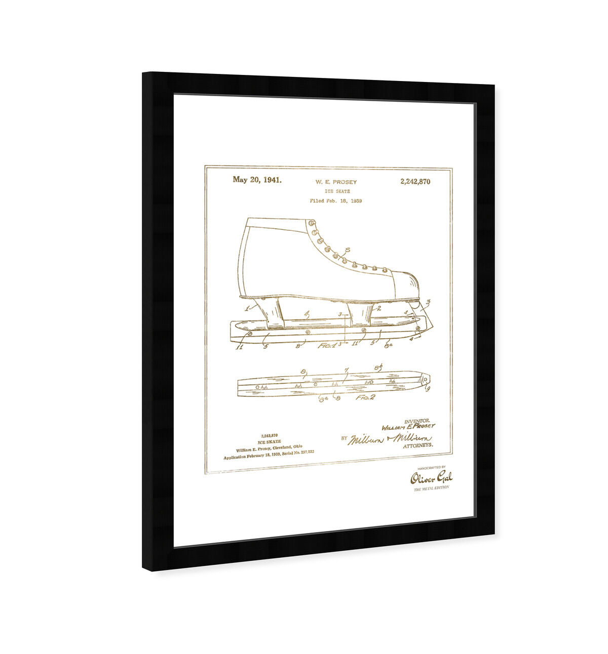 Ice skate 1941 Gold