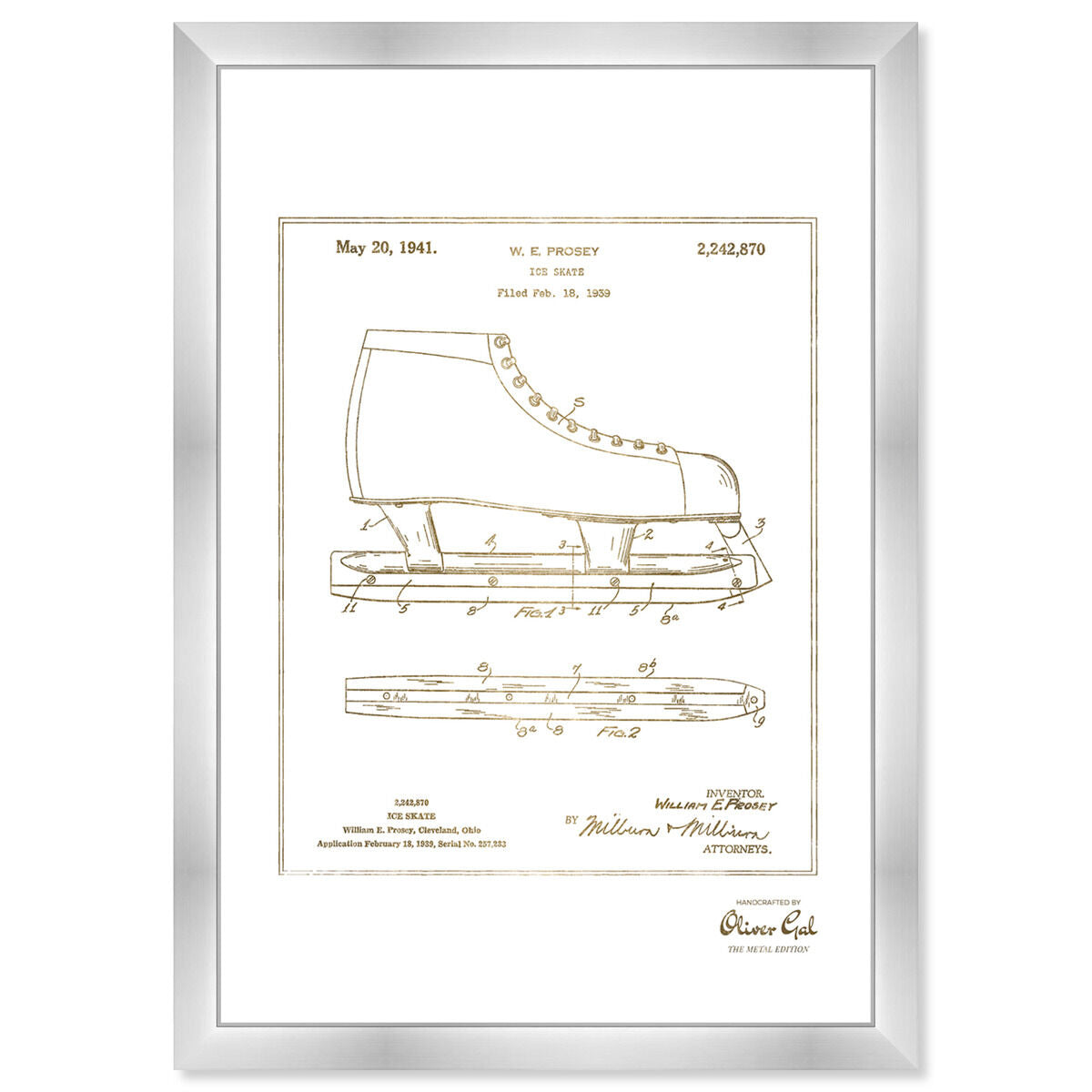 Ice skate 1941 Gold