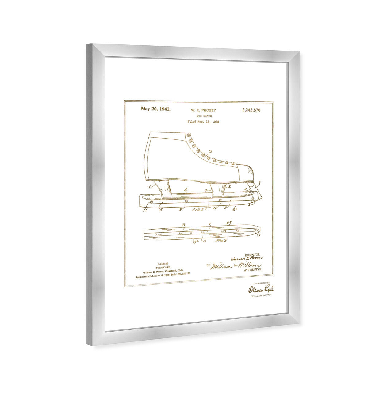 Ice skate 1941 Gold