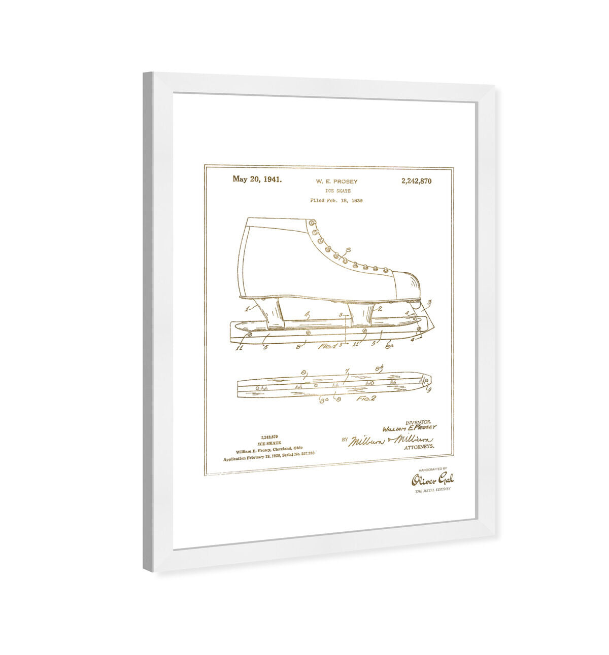 Ice skate 1941 Gold