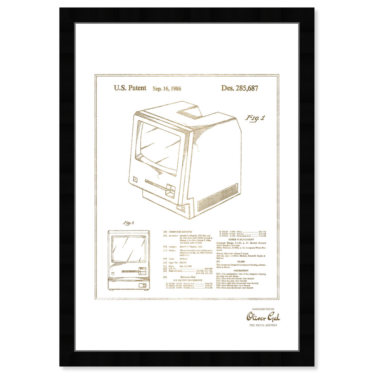 Apple Macintosh 128K 1986 - Noir II Gold