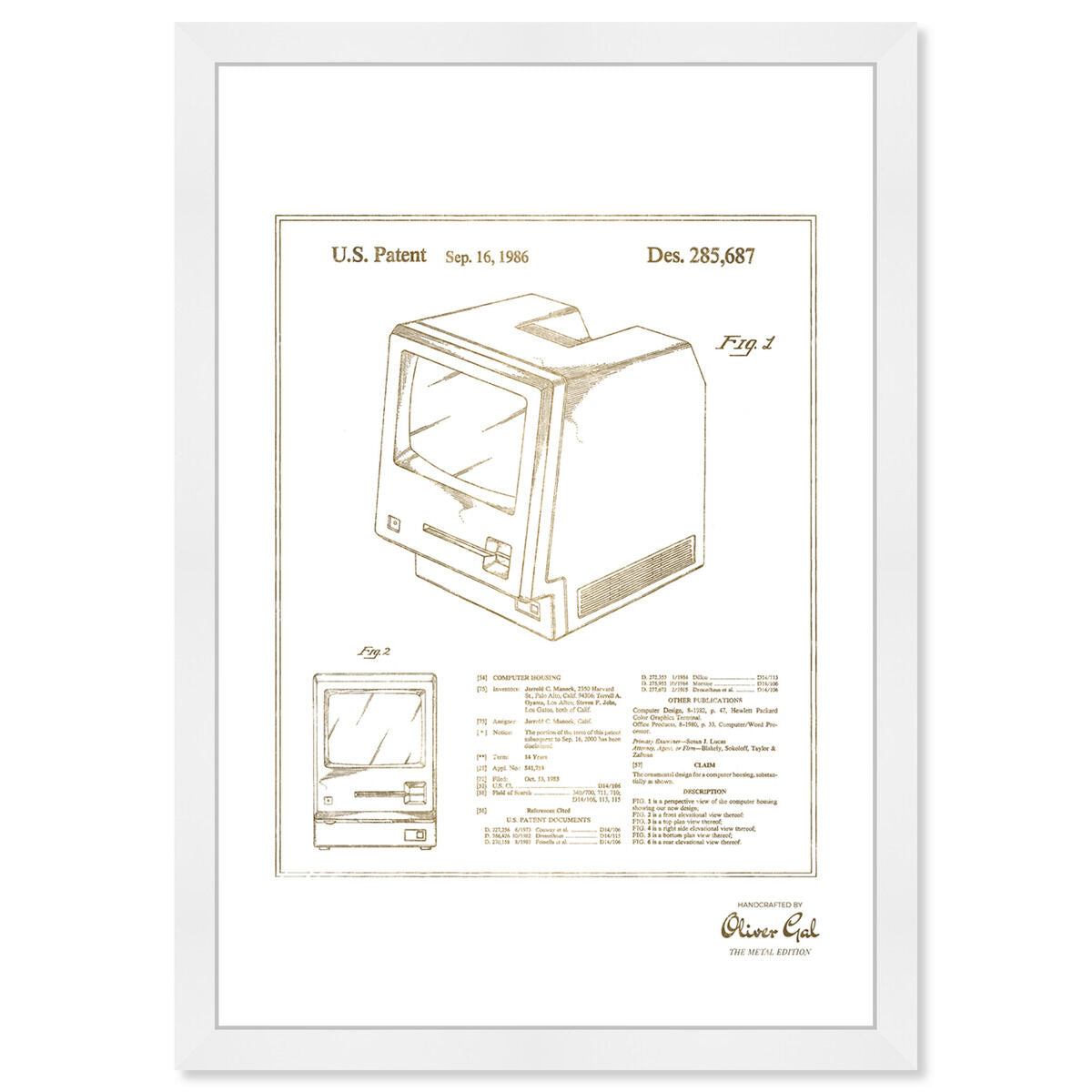 Apple Macintosh 128K 1986 - Noir II Gold