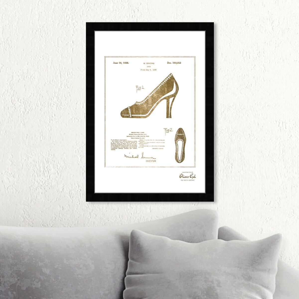 Malletier DESIGN FOR A SHOE 1936 Gold