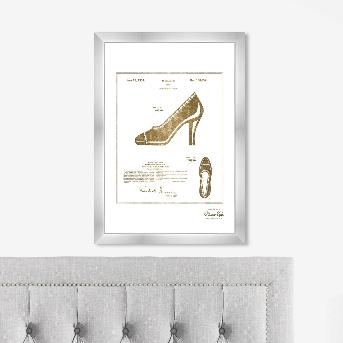 Malletier DESIGN FOR A SHOE 1936 Gold