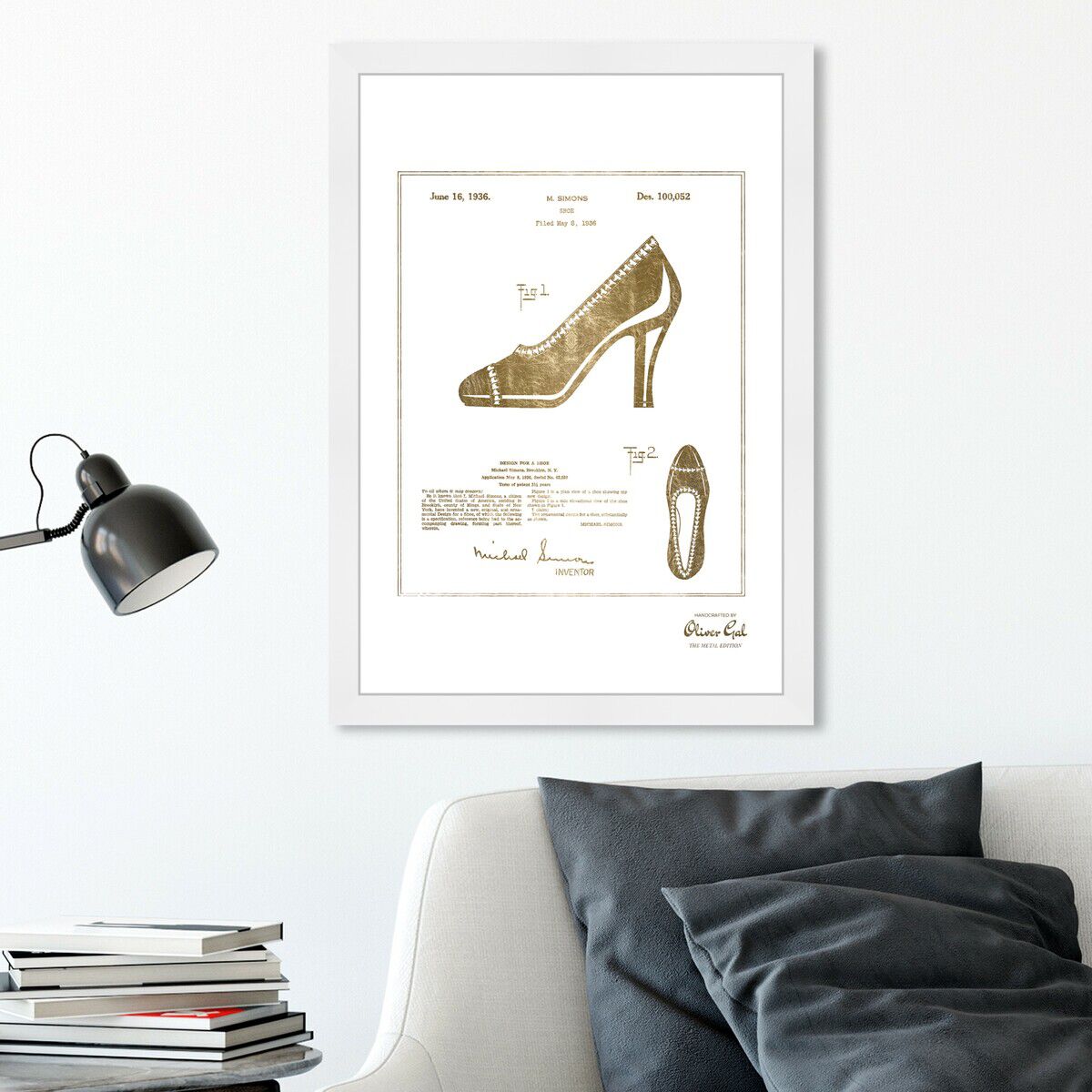 Malletier DESIGN FOR A SHOE 1936 Gold