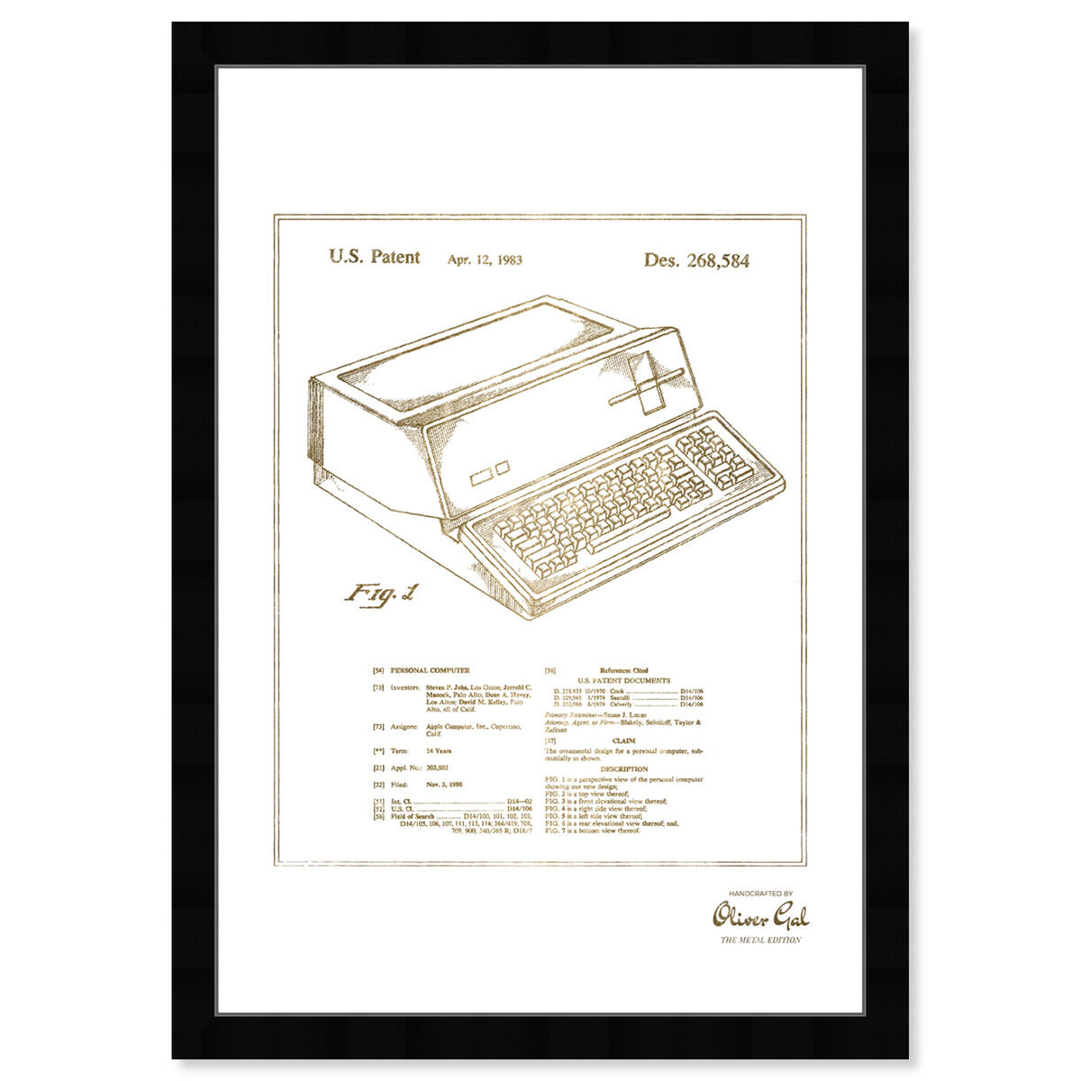 First Apple Personal Computer 1983 Gold Main image