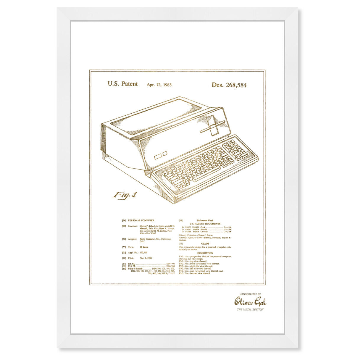 First Apple Personal Computer 1983 Gold