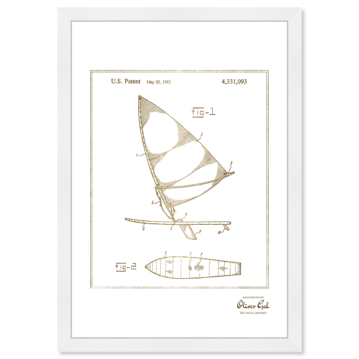 wind surfboard 1978 Gold