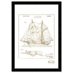 Model Sailing Ship 1954 II Gold