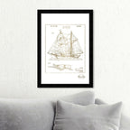 Model Sailing Ship 1954 II Gold
