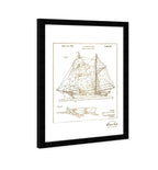 Model Sailing Ship 1954 II Gold