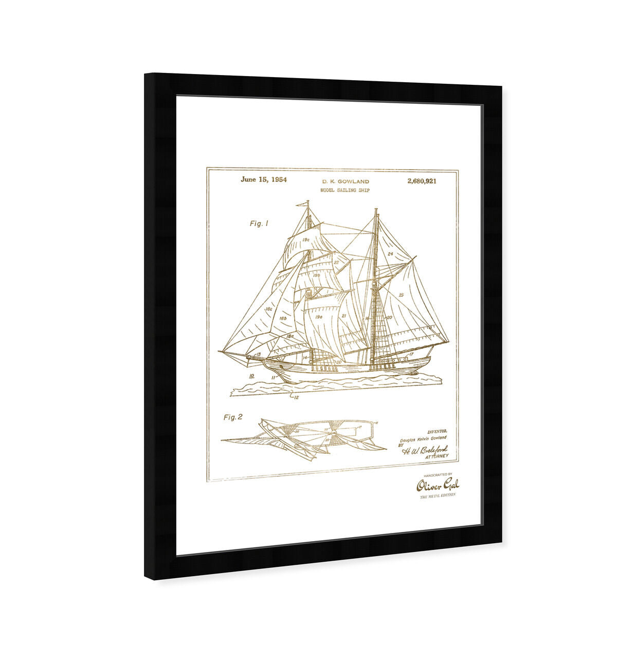 Model Sailing Ship 1954 II Gold
