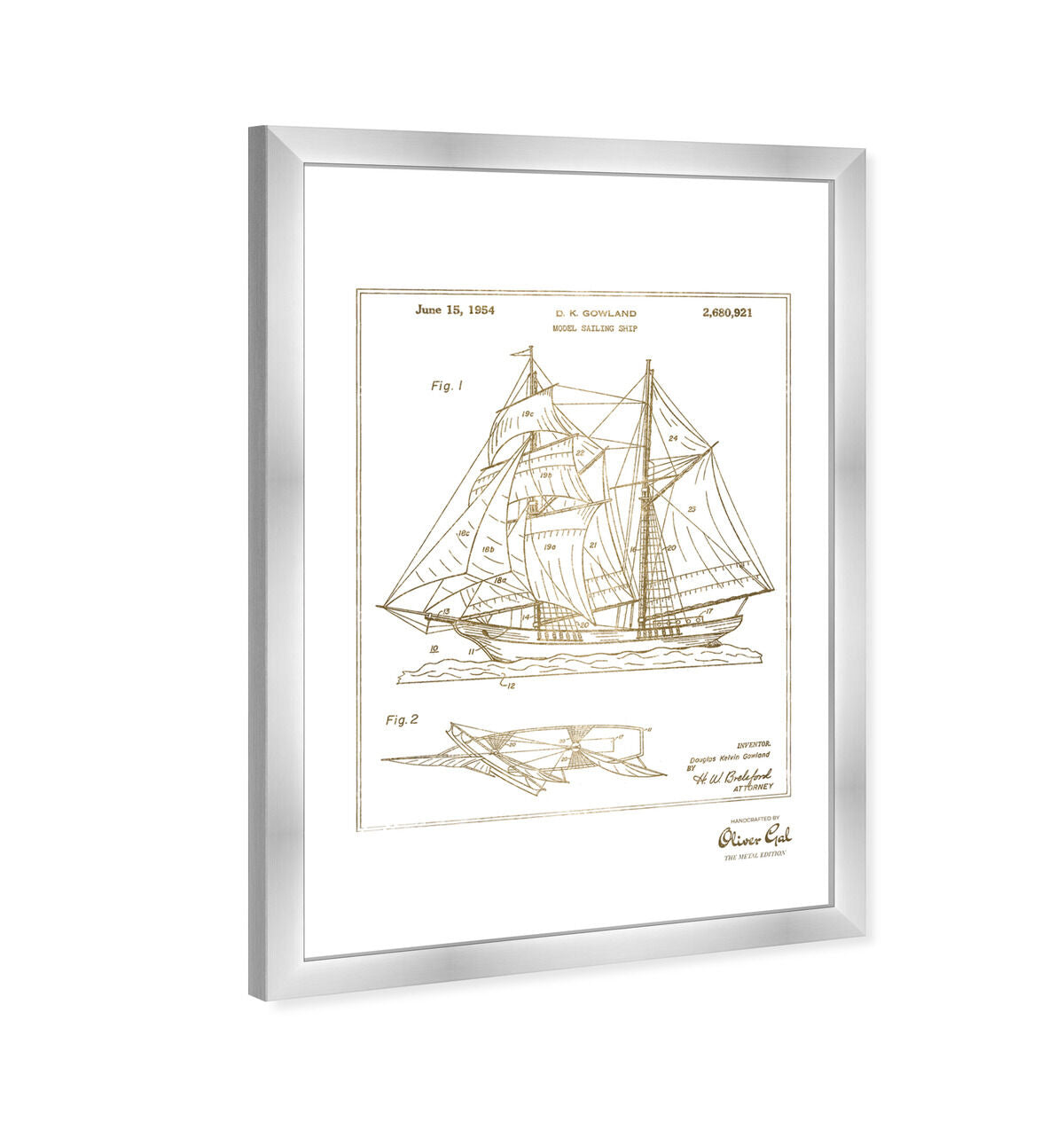 Model Sailing Ship 1954 II Gold