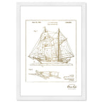 Model Sailing Ship 1954 II Gold
